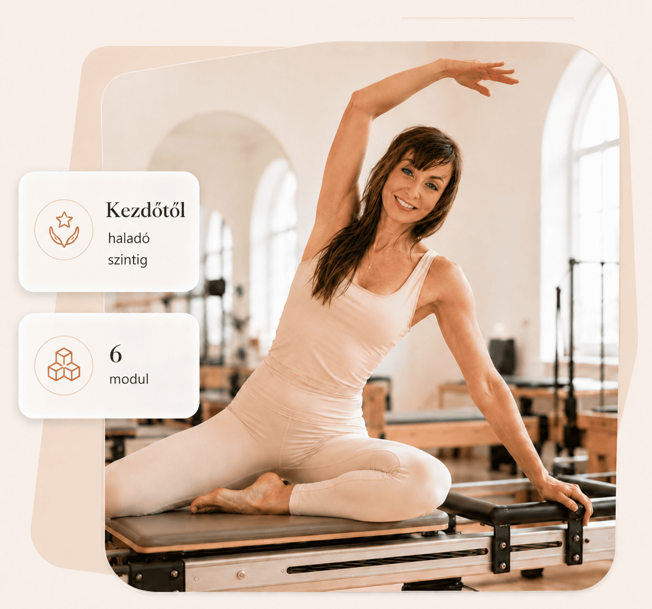 Pilates gyakorlat oktatás közben